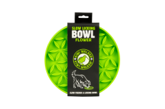 Protihltací miska a lízací podložka 2v1 – FLOWER – Zelená