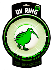 Svítící, létající a plovací kruh z gumy - MAXI  - Mléčná - svítící