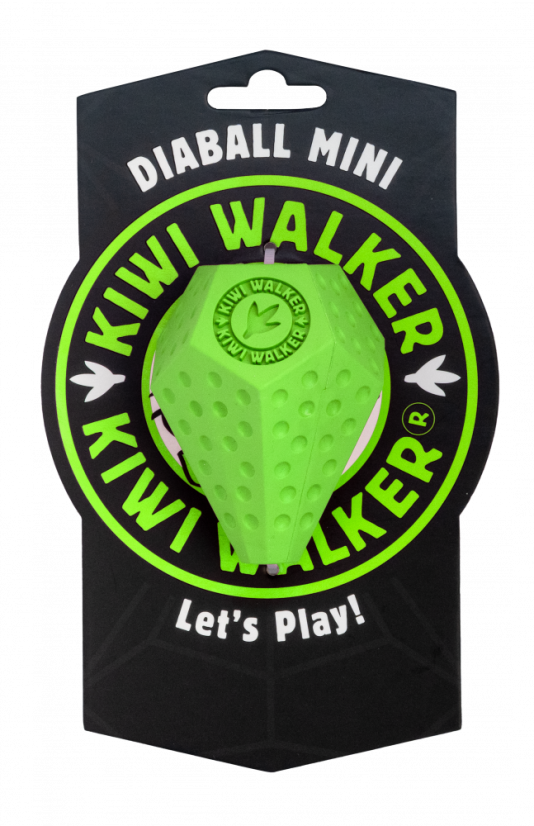 Gumová hračka DIABALL s dírou na pamlsky - MINI - zelená
