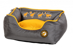 Pelech z ortopedické pěny - S - Oranžová/Šedá