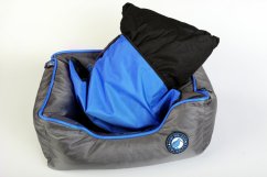 Pelech z ortopedické pěny - L - Modrá/Šedá