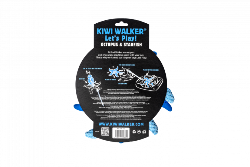 OCTOPUS & STARFISH z TPR pěny a plyše - Modrá