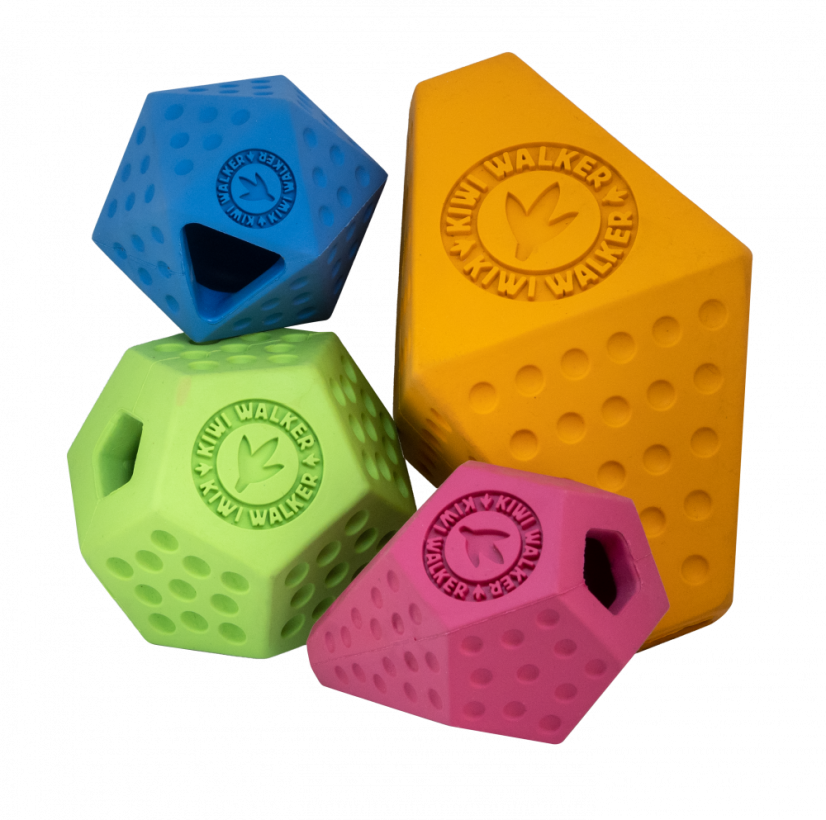 Gumová hračka DIABALL s dírou na pamlsky - MINI - oranžová