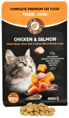 Kiwi Walker Kompletné mrazom sušené krmivo pre mačky 150 g