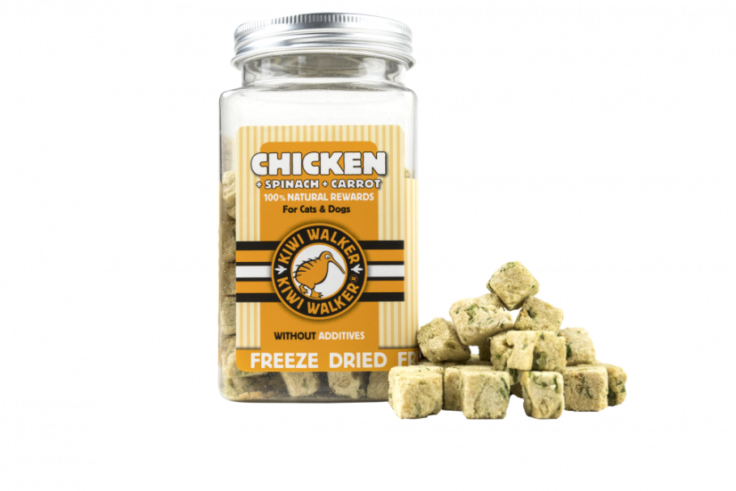 Mrazem sušené pamlsky kuřecí + špenát + mrkev 65 g