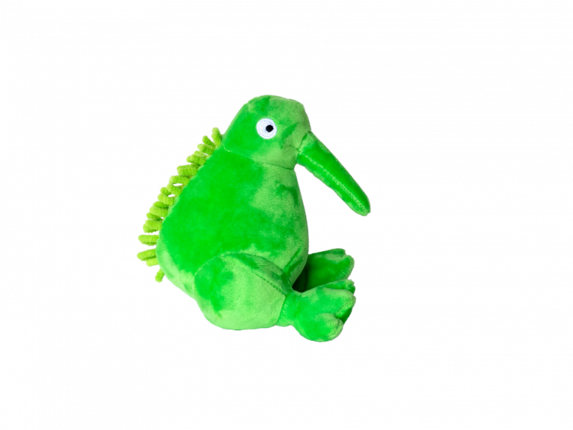 Plyšová pískací hračka Kiwi zelená