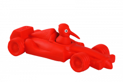 Latexová pískací hračka Formula červená