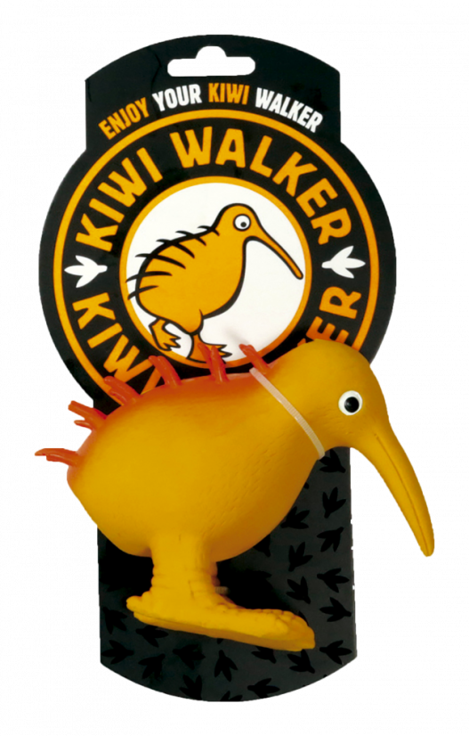 Latexová pískací hračka Kiwi M oranžová