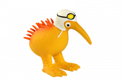 Latexová pískací hračka Kiwi White Helmet oranžová