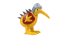 Latexová pískacia hračka Kiwi Knight oranžová