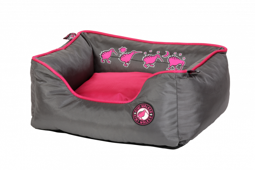 Pelech z ortopedické pěny - S - Růžová/Šedá