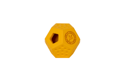 Gumová hračka DODECABALL s dírou na pamlsky - MINI- oranžová