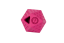 Gumová hračka ICOSABALL s dírou na pamlsky -MAXI- růžová