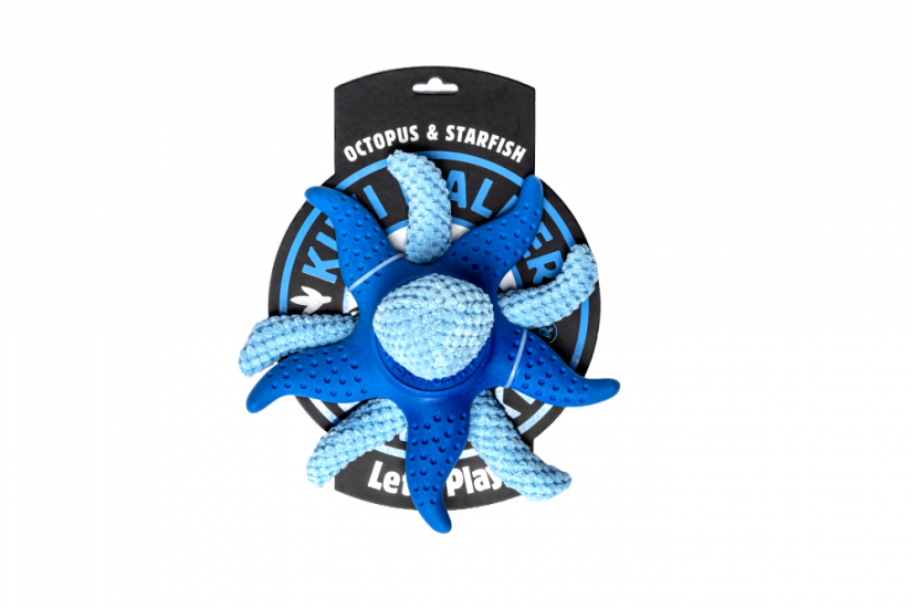OCTOPUS & STARFISH z TPR pěny a plyše - Modrá