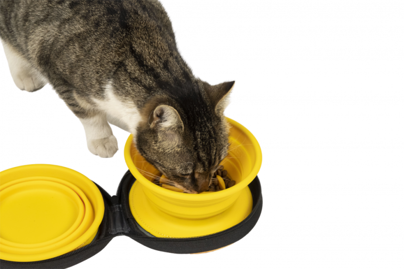 Cestovní miska se slowfeederem - Zelená