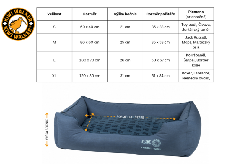 Pelíšek z recyklovaných materiálů 4ELEMENTS - XL - Hnědá - Earth
