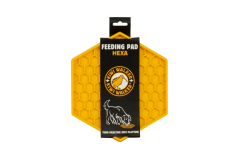 Lízací podložka – HEXA – Oranžová