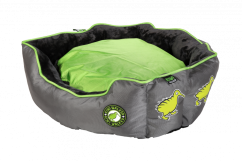 Oválný pelech  z ortopedické pěny - XL - Zelená/Šedá