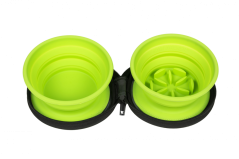 Cestovní miska se slowfeederem - Zelená