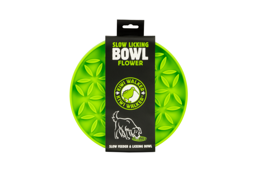 Protihltací miska a lízací podložka 2v1 – FLOWER – Zelená