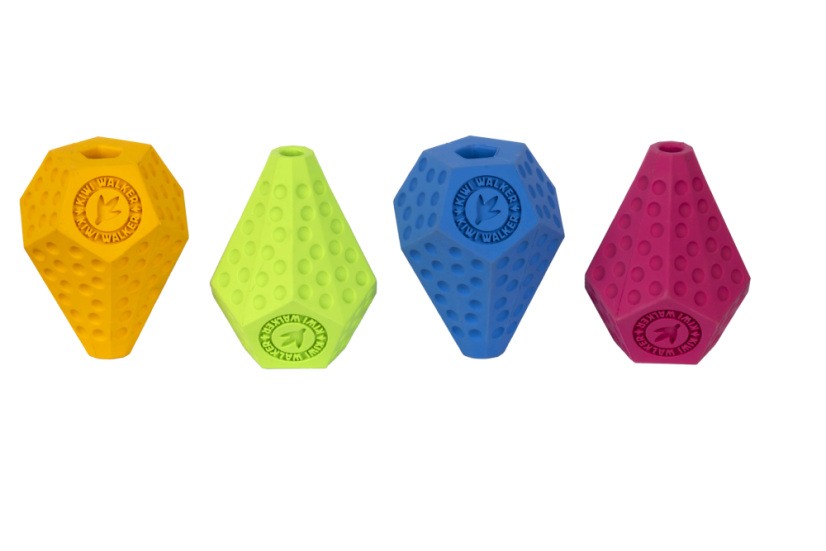 Gumová hračka DIABALL s dírou na pamlsky - MAXI - růžová