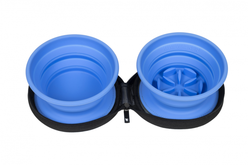 Cestovní miska se slowfeederem - Modrá