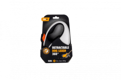 Samonavíjecí vodítko - M - MAX 25kg, 5m - Černobíla + Oranžové detaily