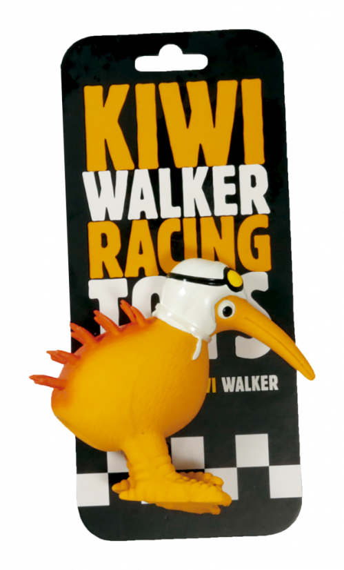 Latexová pískací hračka Kiwi White Helmet oranžová