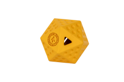 Gumová hračka ICOSABALL s dírou na pamlsky -MAXI- oranžová