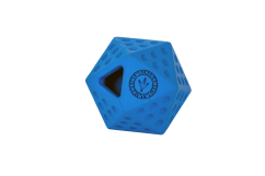 Gumová hračka ICOSABALL s dírou na pamlsky -MAXI- modrá