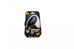 Samonavíjecí vodítko - S - MAX 15kg, 5m - Černobílá