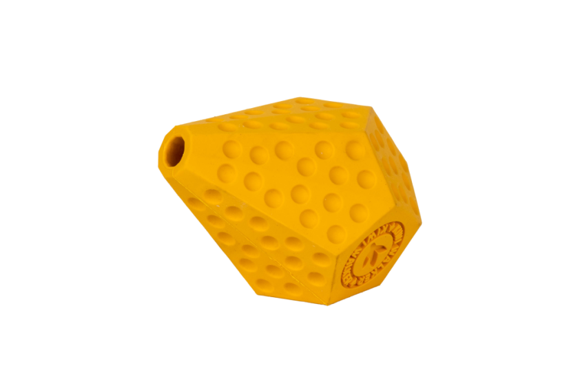 Gumová hračka DIABALL s dírou na pamlsky - MAXI - oranžová