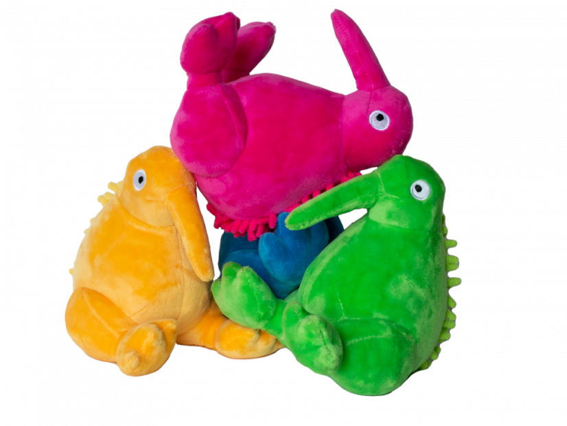 Plyšová pískací hračka Kiwi růžová