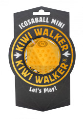 Gumová hračka ICOSABALL s dírou na pamlsky - MINI - oranžová