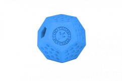 Gumová hračka DODECABALL s dírou na pamlsky - MINI- modrá
