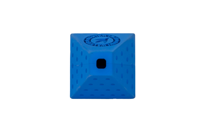 Gumová hračka OCTABALL s dírou na pamlsky - MINI - modrá