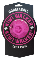 Gumová hračka DODECABALL s dírou na pamlsky - MAXI - růžová