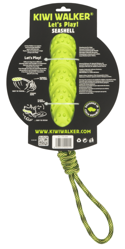 Létající a plovací seashell z TPR pěny - MAXI - Zelená