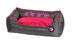 Pelech z ortopedické pěny - L - Růžová/Šedá