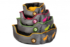 Oválný pelech  z ortopedické pěny - M - Zelená/Šedá