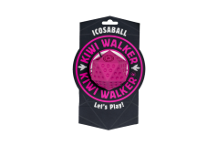 Gumová hračka ICOSABALL s dírou na pamlsky -MAXI- růžová