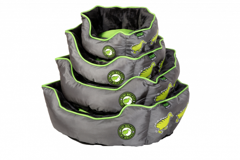 Oválný pelech  z ortopedické pěny - XL - Zelená/Šedá