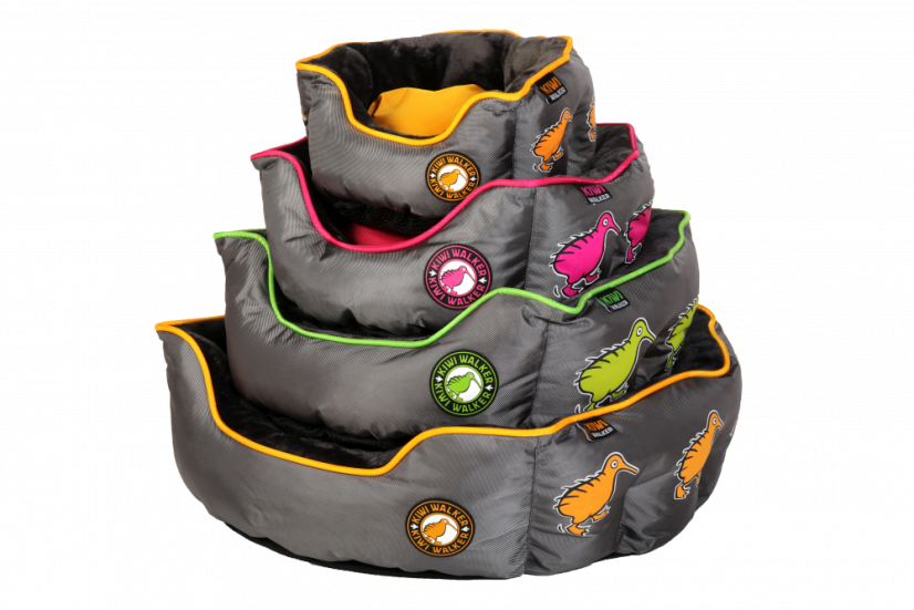 Oválný pelech  z ortopedické pěny - L - Zelená/Šedá