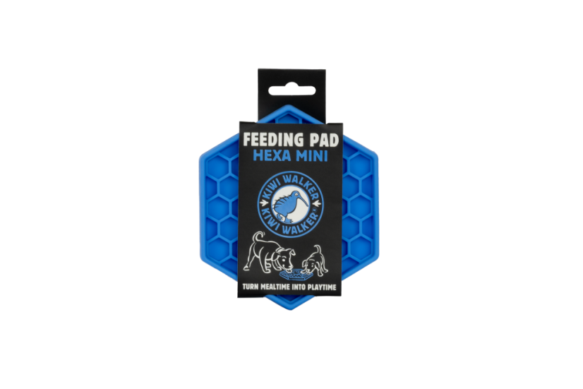 Lízací podložka – HEXA MINI – Modrá