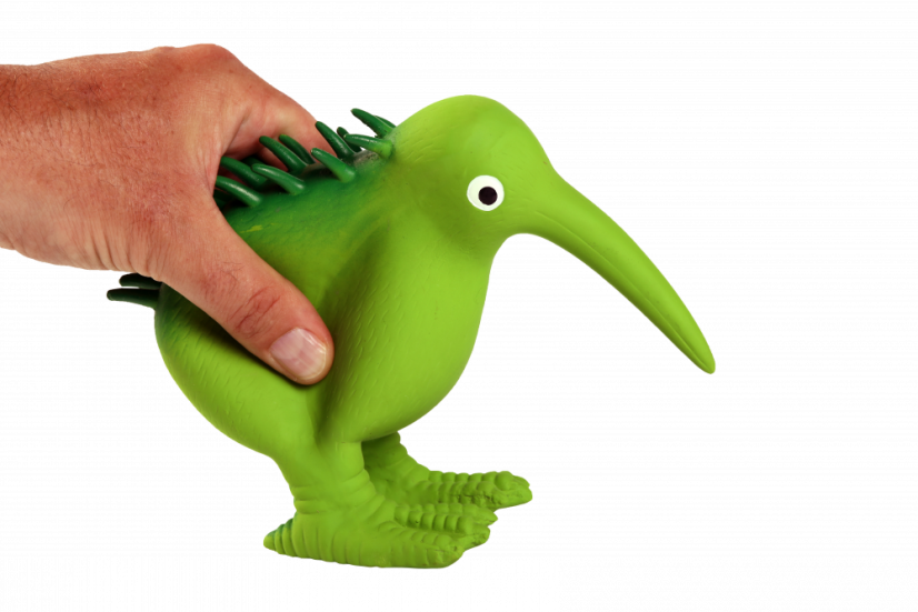 Latexová pískací hračka Kiwi S oranžová